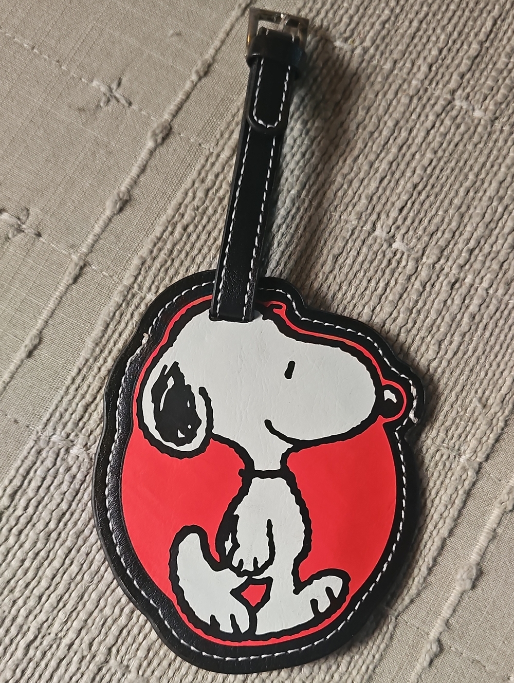 Peanuts Snoopy Red and Black Travel Tag